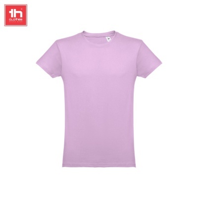 T-shirt lavanda manga curta com logo 1b CLOTHES