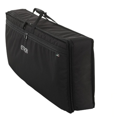 Mala de transporte preta em tecido com logo VETRON