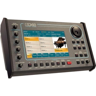 Instrumento musical electrónico SD40 com ecrã digital a cores e botões