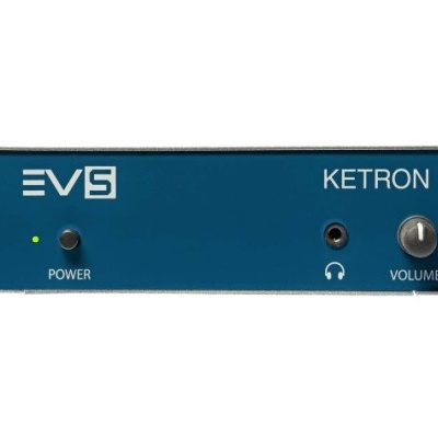 Aparelho azul e cinza com botões e marca KETRON EV5