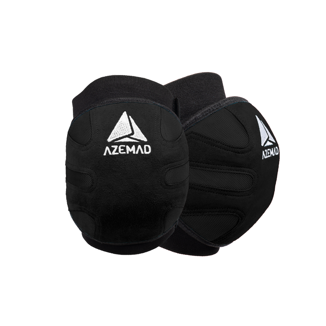 Par de joelheiras pretas AZEMAD com logótipo branco