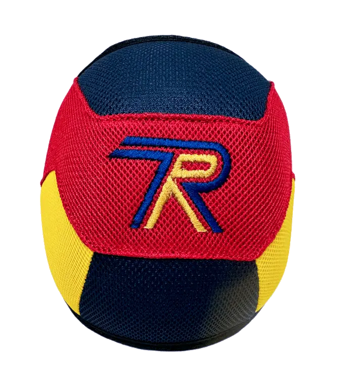 Bola colorida com símbolo 7R bordado
