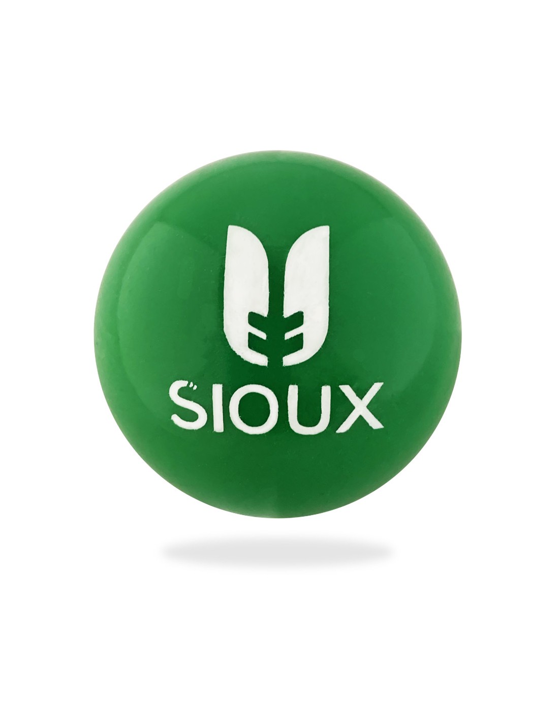 Bola de bilhar verde com logótipo SIOUX