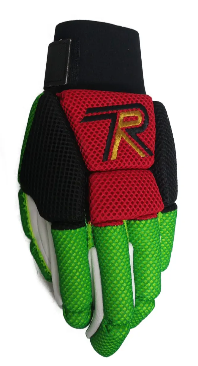 Luva desportiva tricolor com logótipo TR em malha