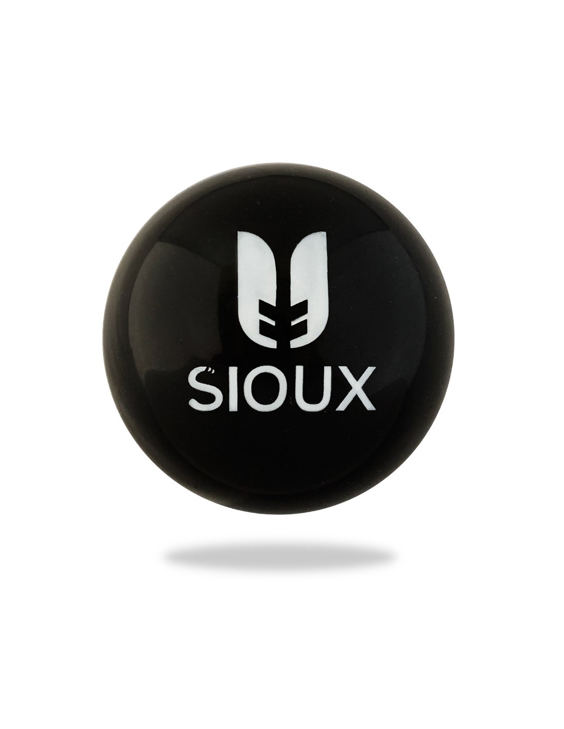 Bola preta com logotipo branco SIOUX