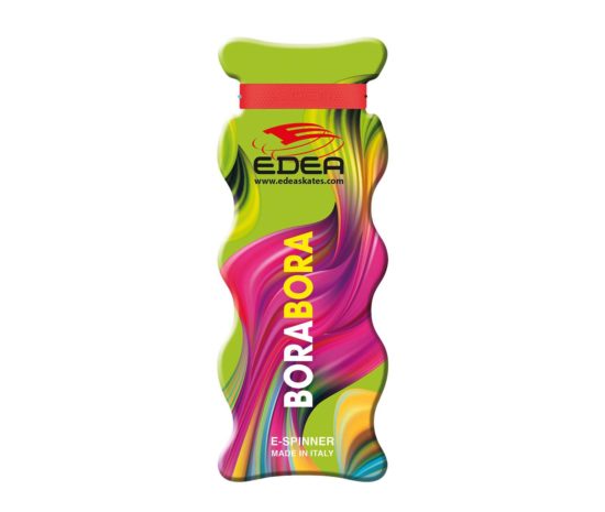 Suporte colorido para patins com padrão ondulado e inscrições EDEA BORABORA