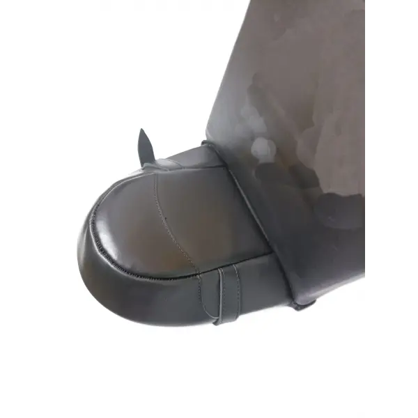 Capa protetora preta para banco de motocicleta em material sintético