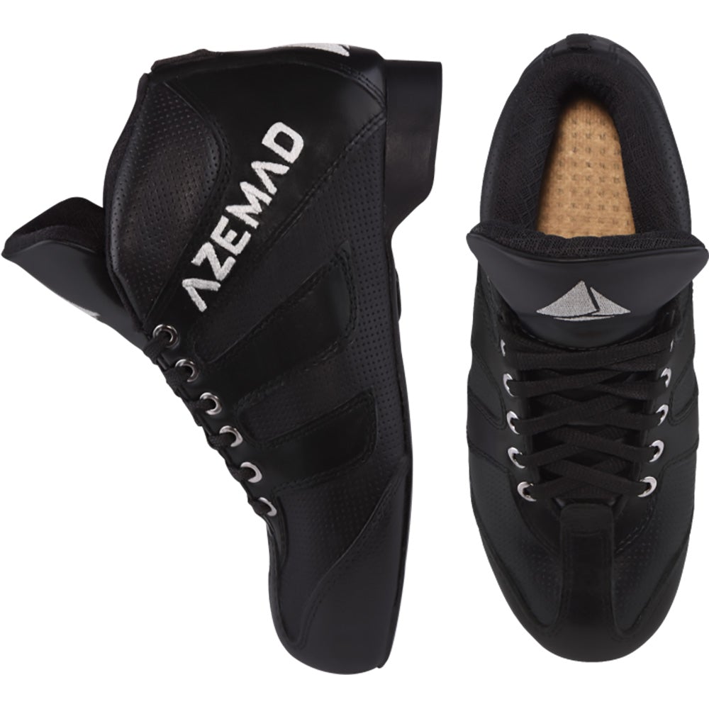 Ténis desportivos Azemad pretos com cadarços e sola preta