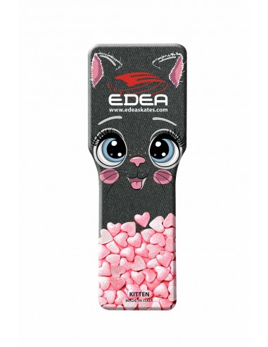 Estojo com design de gato e corações cor-de-rosa, marca EDEA