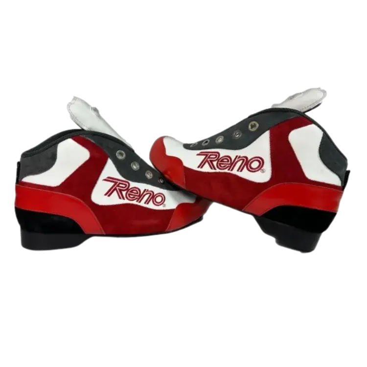 Sapatos desportivos Reno brancos, vermelhos e pretos com logo nas laterais