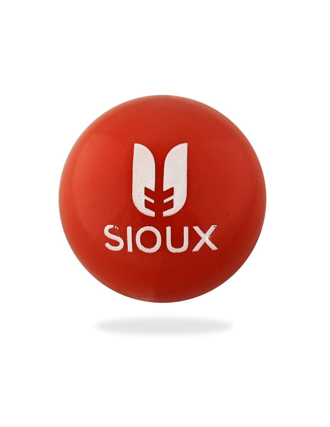 bola vermelha com logótipo SIOUX branco