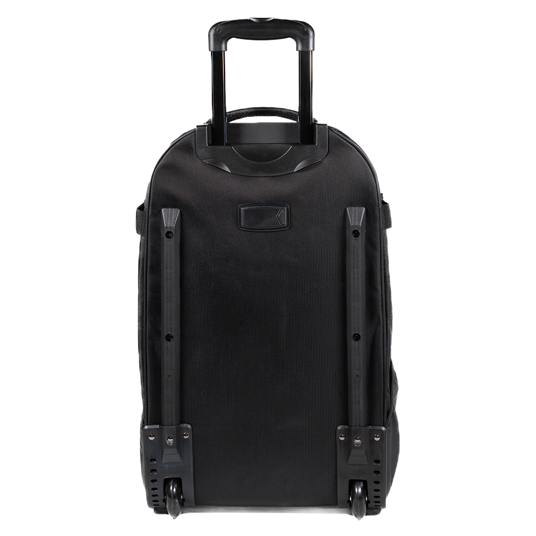 Mala de viagem preta com alça extensível retrátil e rodas