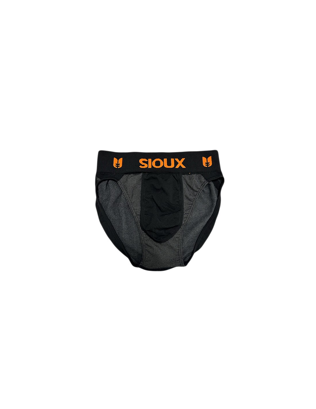 Cuecas masculinas pretas com elástico laranja SIOUX