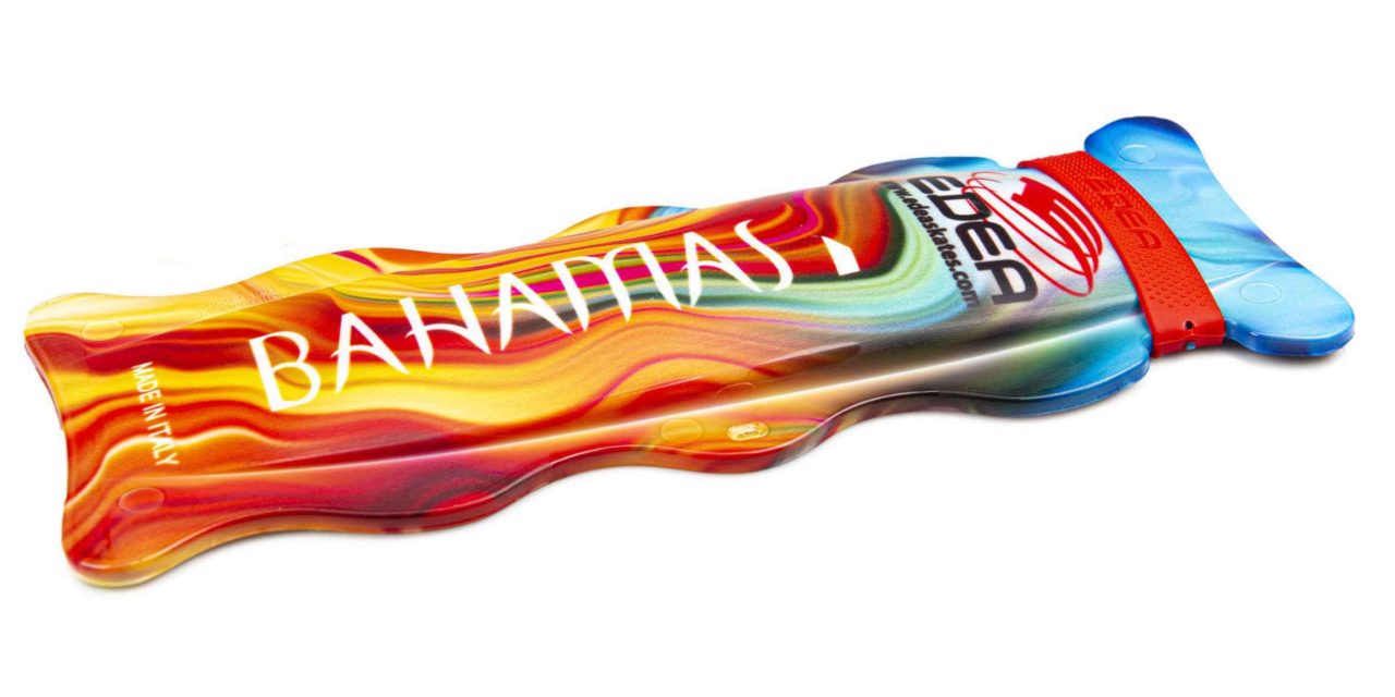 Almofada colorida para braço com padrão BANANAS e logótipo BERG