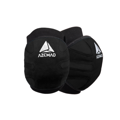 Par de joelheiras pretas AZEMAD com logótipo branco