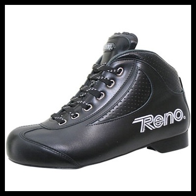 Bota preta para equitação Reno em couro sintético com atacadores e sola baixa