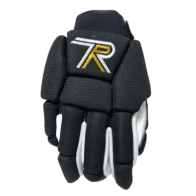 Luva desportiva preta com logótipo 7R amarelo e branco