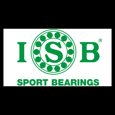 Logótipo ISB SPORT BEARINGS verde em fundo branco