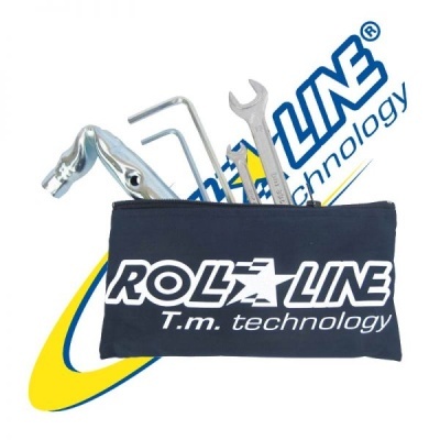 Conjunto de ferramentas ROLL-LINE com bolsa preta e logo