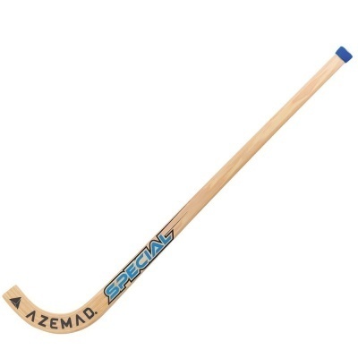 Stick de hóquei em madeira clara com texto AZEMAD SPECIAL