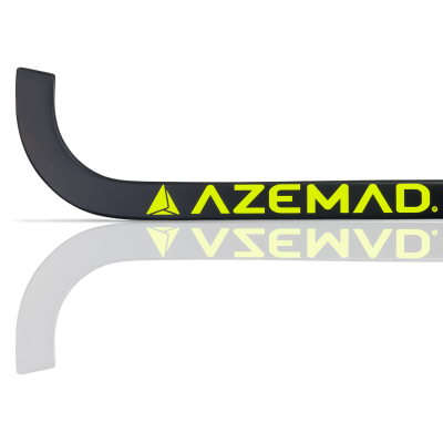 Par de palhetas de pesca pretas com texto amarelo fosforescente AZEMAD