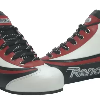 Sapatilhas de ténis de mesa Reno nas cores branco, vermelho e preto