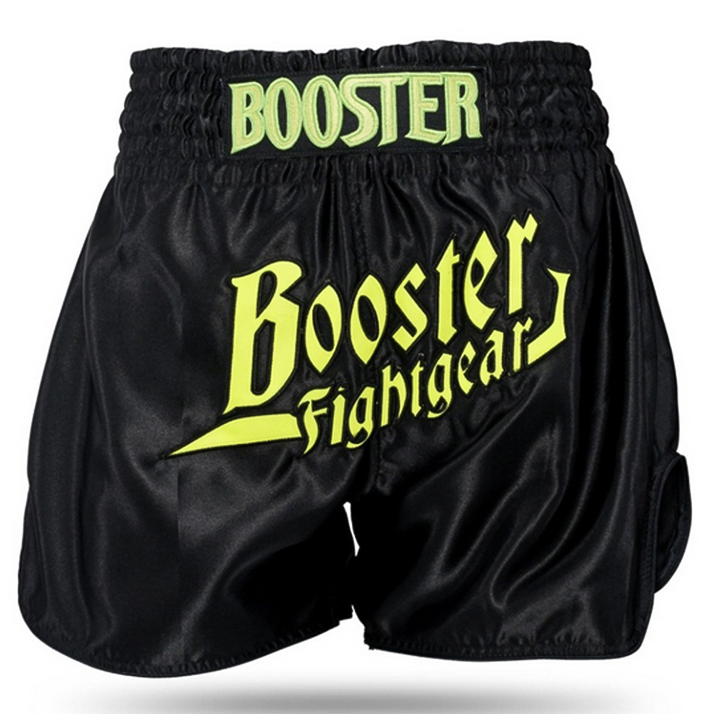 TBT Thunder BK/YE Calções de treino pretos com texto amarelo Booster