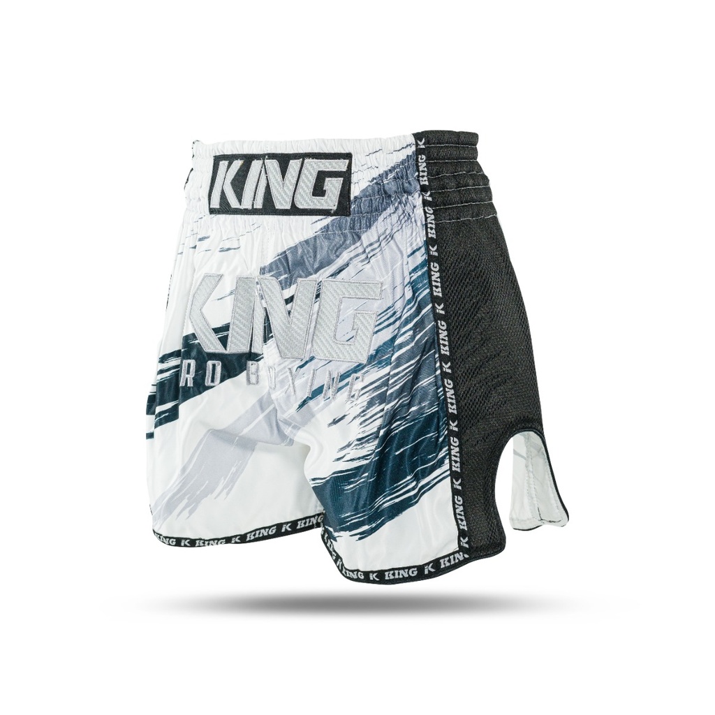 KPB Storm Calções desportivos com padrão branco e preto e texto KING