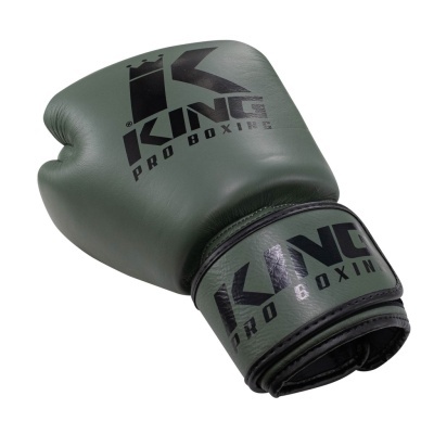 Luvas de boxe verdes KING PRO BOXING em couro sintético