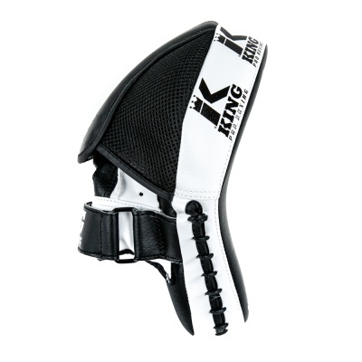 Luvas de treino para boxe em couro sintético branco e preto com malha