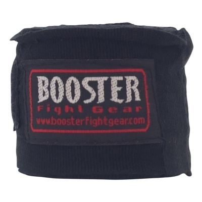 Bandagem para mãos preta com etiqueta BOOSTER Fight Gear