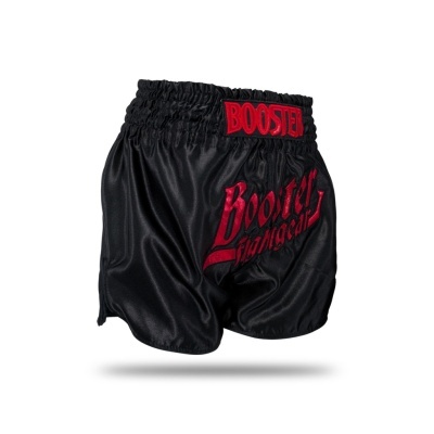 Calções de boxe pretos Boosters com bordados vermelhos