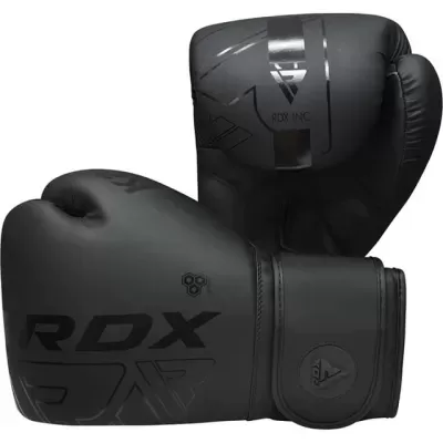Luvas de boxe pretas com logotipos RDX