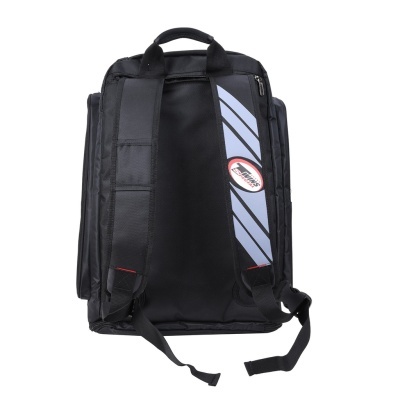Mochila preta com alças e logótipo Twins Special