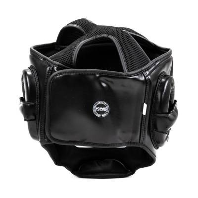 Protetor de cabeça preto de boxe com logo KING