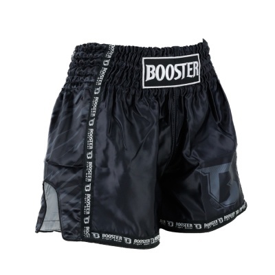 Calções de combate pretos com logotipo BOOSTER