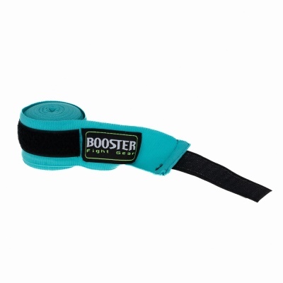 Bandagem de boxe azul turquesa com etiqueta BOOSTER Fight Gear