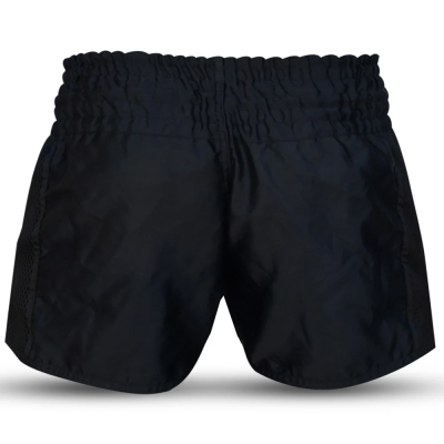 Calções desportivos pretos com cintura elástica larga