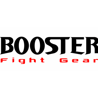 Logotipo BOOSTER Fight Gear em preto e vermelho