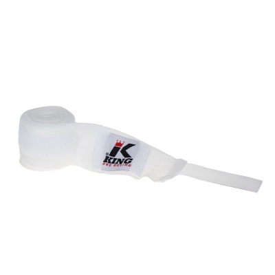 Bandagem de boxe branca com etiqueta KING PRO BOXING