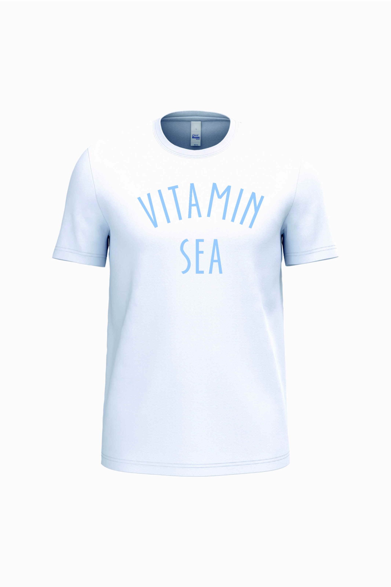 T-shirt branca com estampado azul VITAMIN SEA