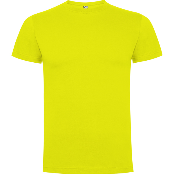T-shirt de manga curta amarelo-limão com gola redonda