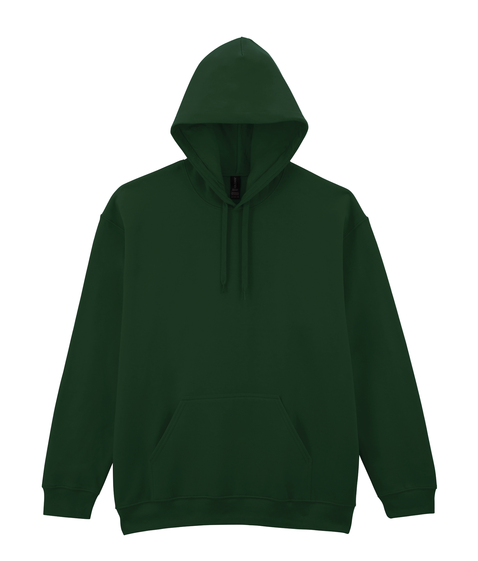 Sweatshirt verde escura com capuz e bolso canguru