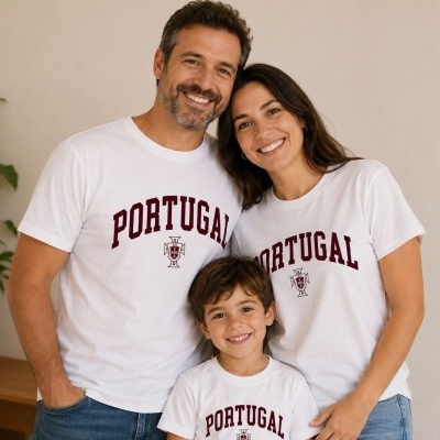 T-SHIRT&#x20;PORTUGAL&#x20;BRANCA&#x2F;BORDEAUX
