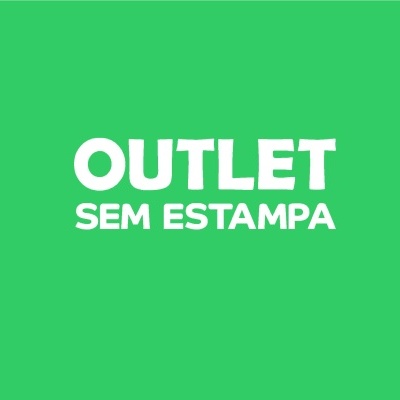 Banner verde com texto branco OUTLET SEM ESTAMPA