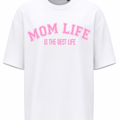 T-SHIRT&#x20;OVERSIZE&#x20;BRANCA&#x20;&#x23;MOM&#x20;LIFE