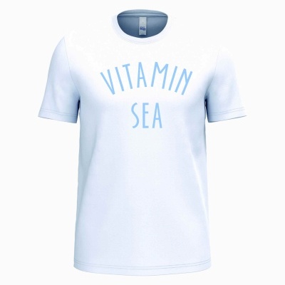 T-shirt branca com estampado azul VITAMIN SEA