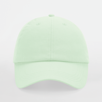 Boné de tecido verde claro com aba curva