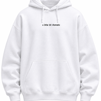 Sweatshirt branca com texto no peito