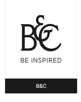 Logo B&C com texto BE INSPIRED